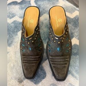 Cole Haan Suede Studded Mule Heels – Size 6B